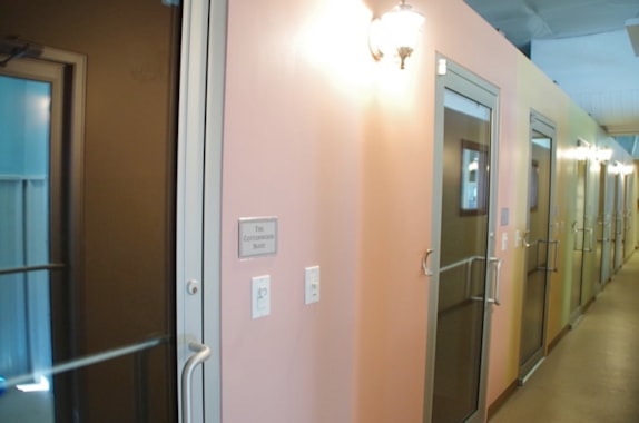 hallway with the canine suites